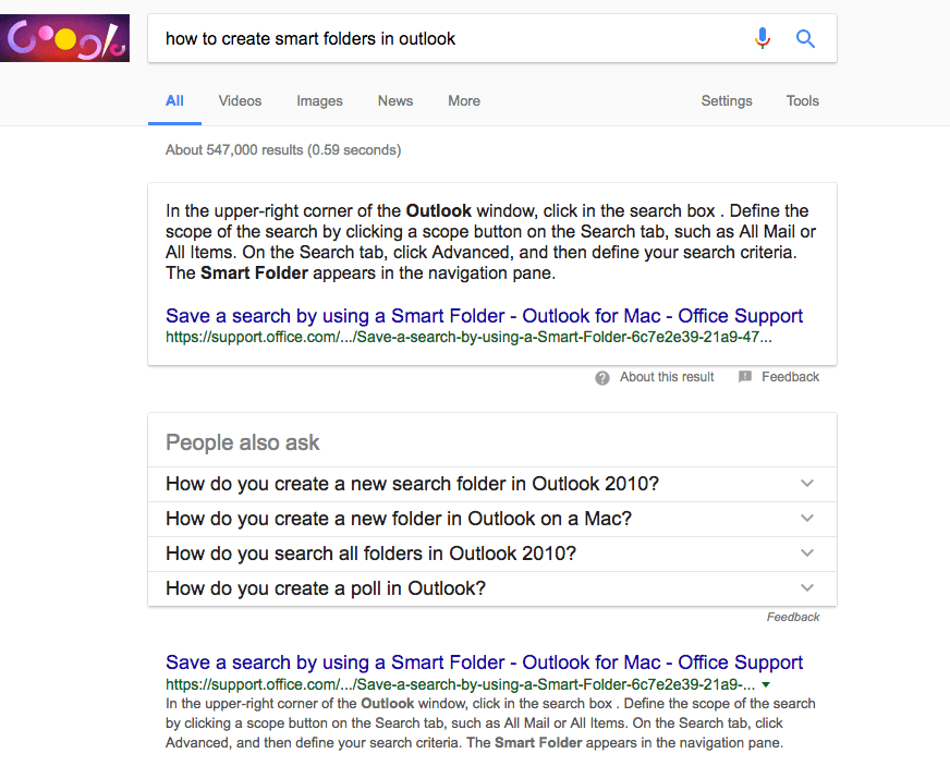 google cevap kutusu